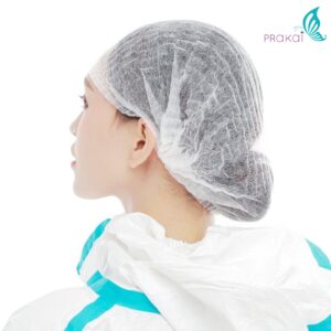 หมวกคลุมผม/หมวกตัวหนอน 【แพ็ค  50 ชิ้น】 Shower cap (พลาสติก/แป้งข้าวโพด/สปันบอนด์)