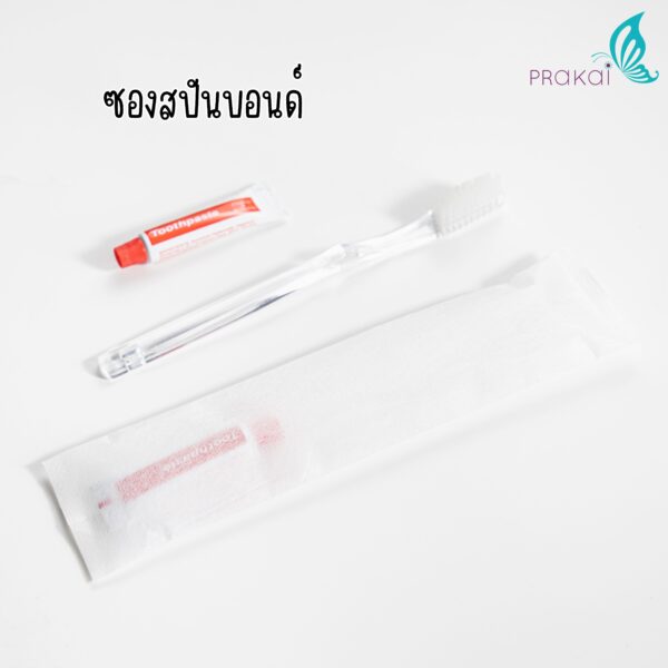 แปรงสีฟันx2ด้าม +ยาสีฟัน 5g【ลังละ 50 เซ็ท】 ของใช้ในโรงแรม Toothbrush/Dental Kit - Image 9