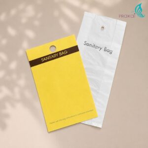 PRAKAIVANICH ถุงใส่ผ้าอนามัย Sanitary Bag (100ใบ/แพ็ค) พลาสติกย่อยสลาย/กระดาษ สำหรับโรงแรม ห้องพัก